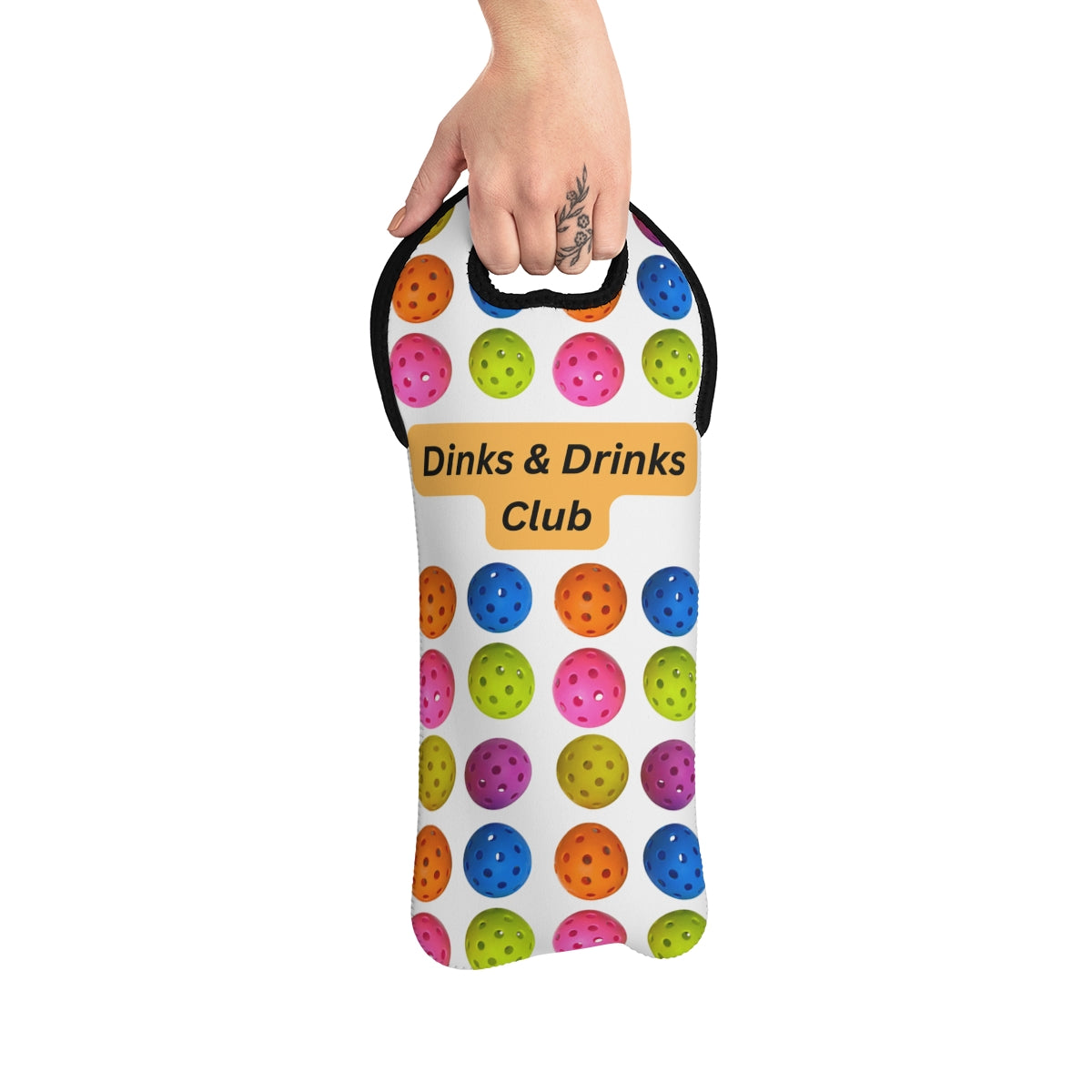 Pickleball Dinks & Drinks Club Wine Tote Bag Gift