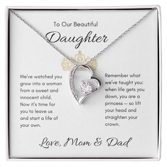 Our Daughter | Forever Love | From Mom & Dad | Bride to Be | Debutante | Princess | Off On Her Own