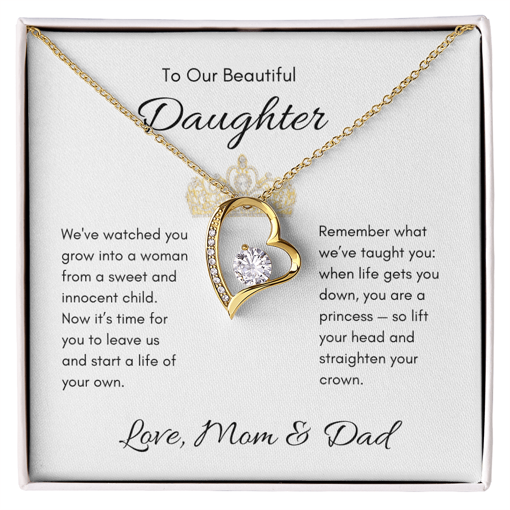 Our Daughter | Forever Love | From Mom & Dad | Bride to Be | Debutante | Princess | Off On Her Own
