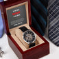 To The Best Husband In The World | Men's Openwork Watch