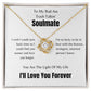 To My Bad Ass, Trash Talkin' Soulmate | Love Knot Necklace