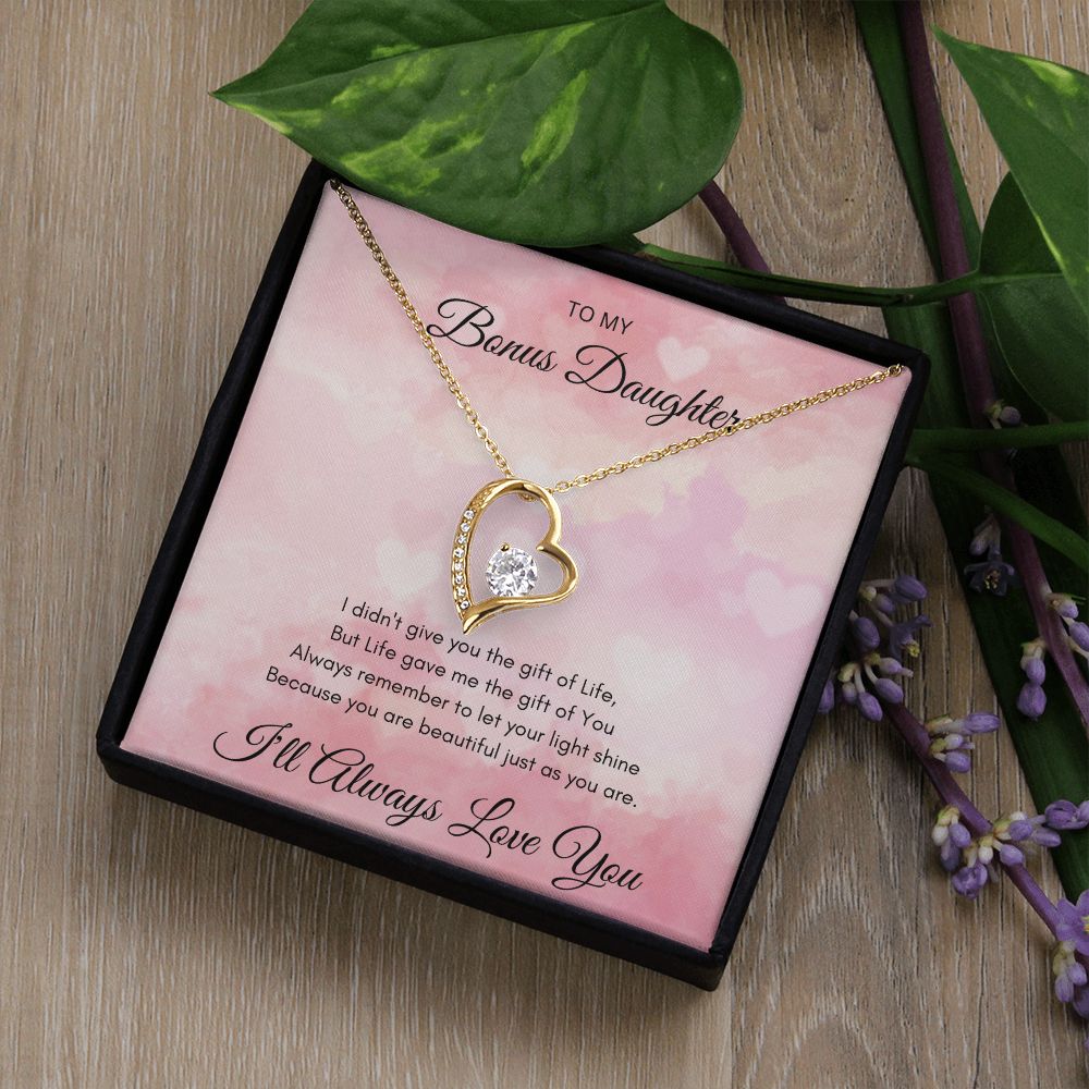 To My Bonus Daughter | Forever Love Necklace