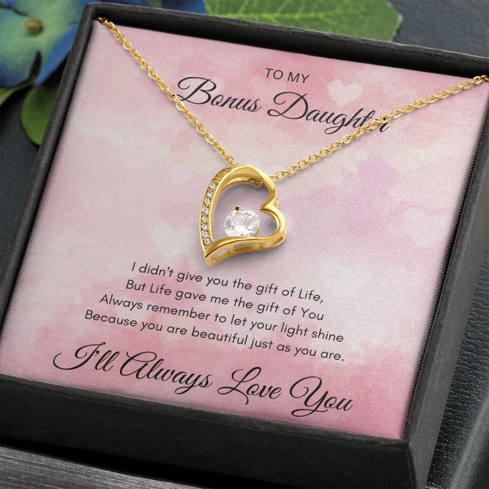 To My Bonus Daughter | Forever Love Necklace